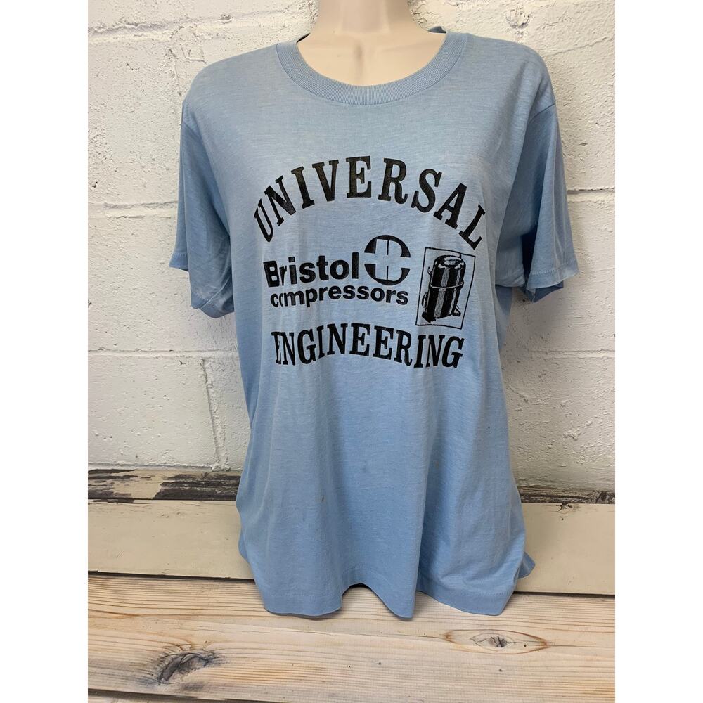 Vintage Paper Thin Tee Single Stitch Graphic T-Shirt Universal Engineering B9